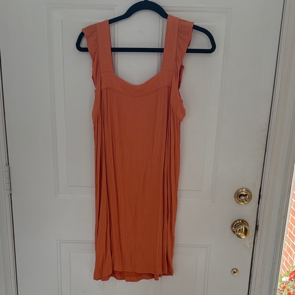 LOFT Tangerine Textured Dress